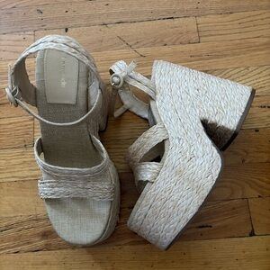 Larroude Woven Platforms Size 11